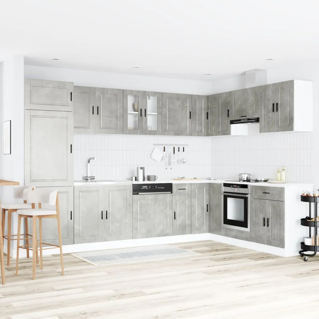 Mosogatószekrény Porto 2 pcs Szürke 80 x 46 x 84.5 cm Faanyag
