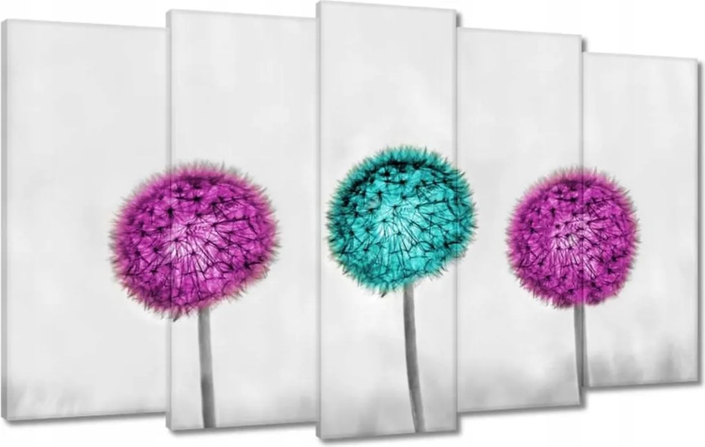 Vászonkép 100x60 Lila pitypangok