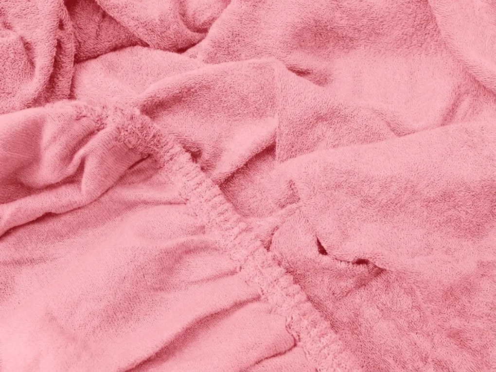 Frottír rózsaszín lepedő EXCLUSIVE 180x200 cm
