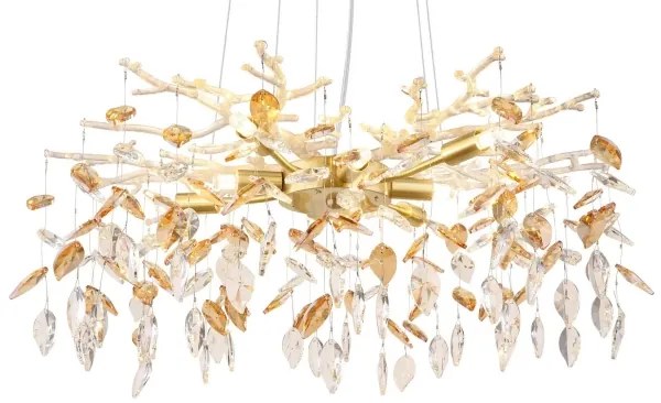 Globo 64132-8 - Csillár zsinóron DANNA 8xG9/8W/230V átm. 61 cm arany