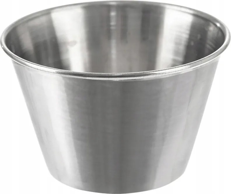 Acél tál mártás tartály 9,5 cm 240 ml