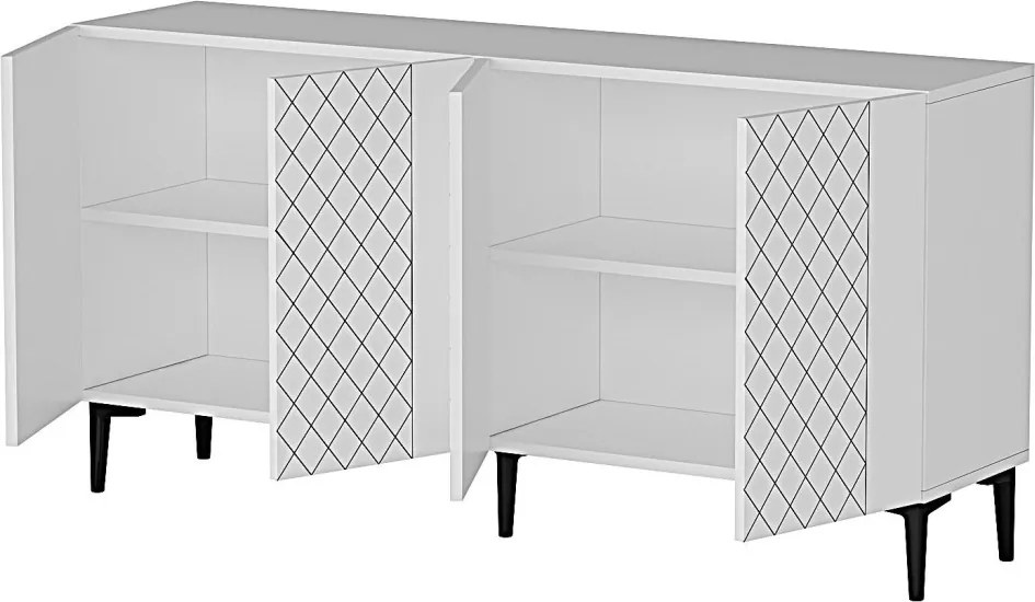 Resso komód, fehér, 150 cm