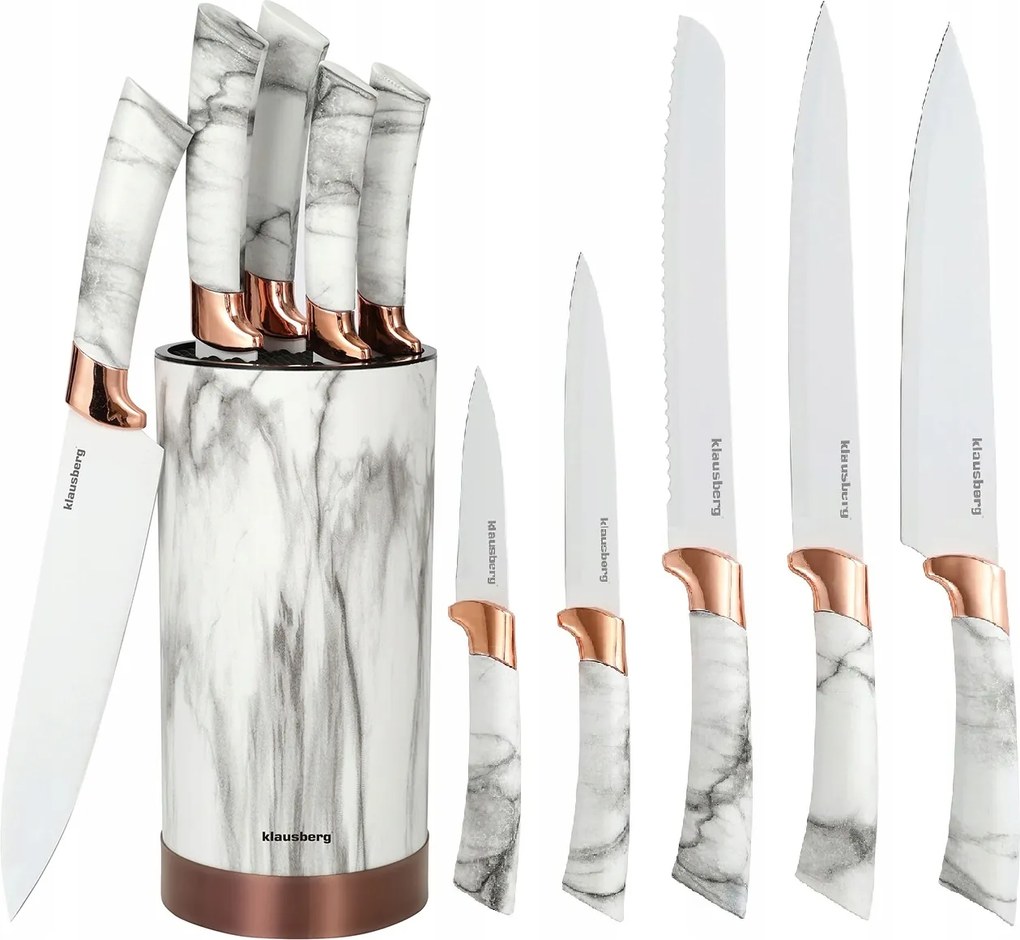 5 Db-os Konyhakés Készlet Klausberg Állványban, Fehér