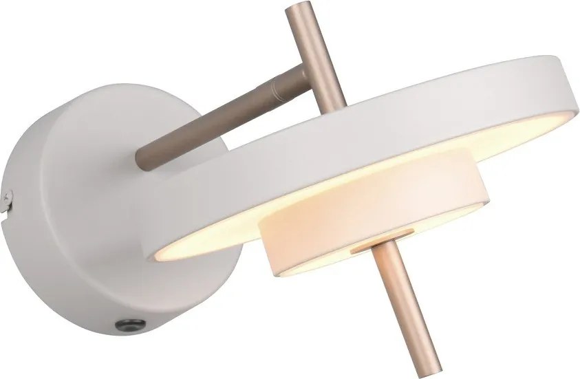 Elefántcsont színű LED dimmelhető fali lámpa hajlítható szerkezettel ø 20 cm Keaton – Trio