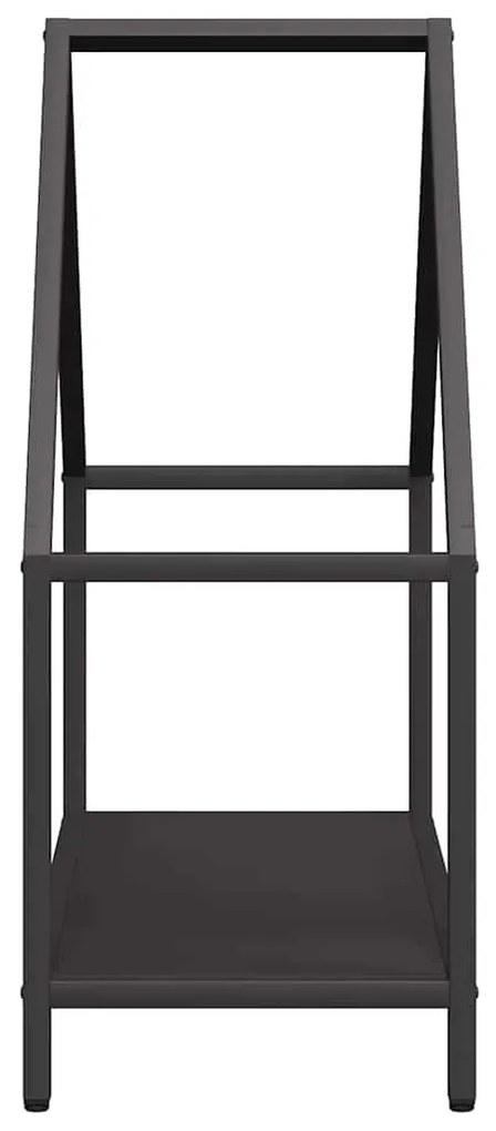 vidaXL fekete hidegen hengerelt acél tűzifatároló 60x25x60 cm