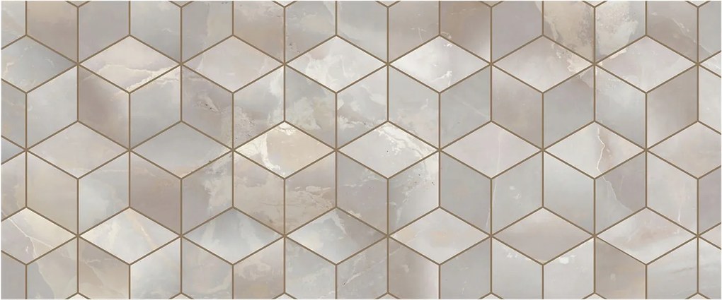 Fotótapéta Flizelin az Otthon szobájába 3D geometrikus mozaik 250x104