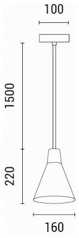 Csillár zsinóron 1xE27/15W/230V krémes