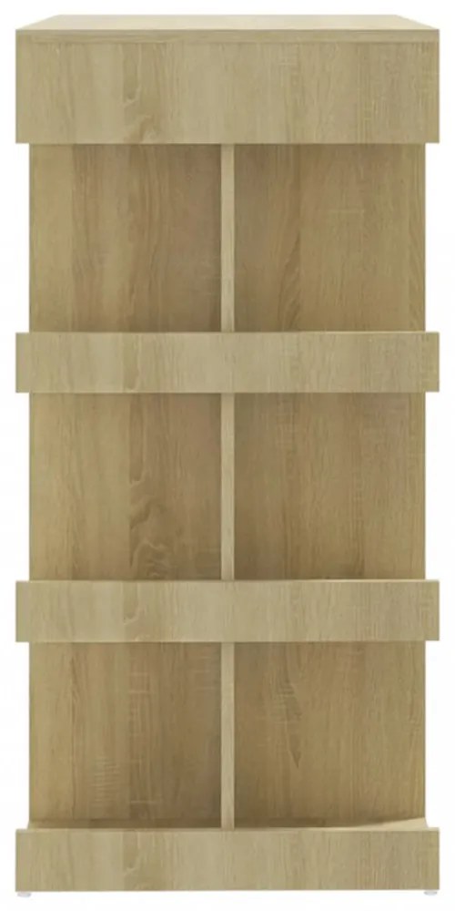 sonoma tölgy szerelt fa bárasztal tárolópolccal 100x50x101,5 cm