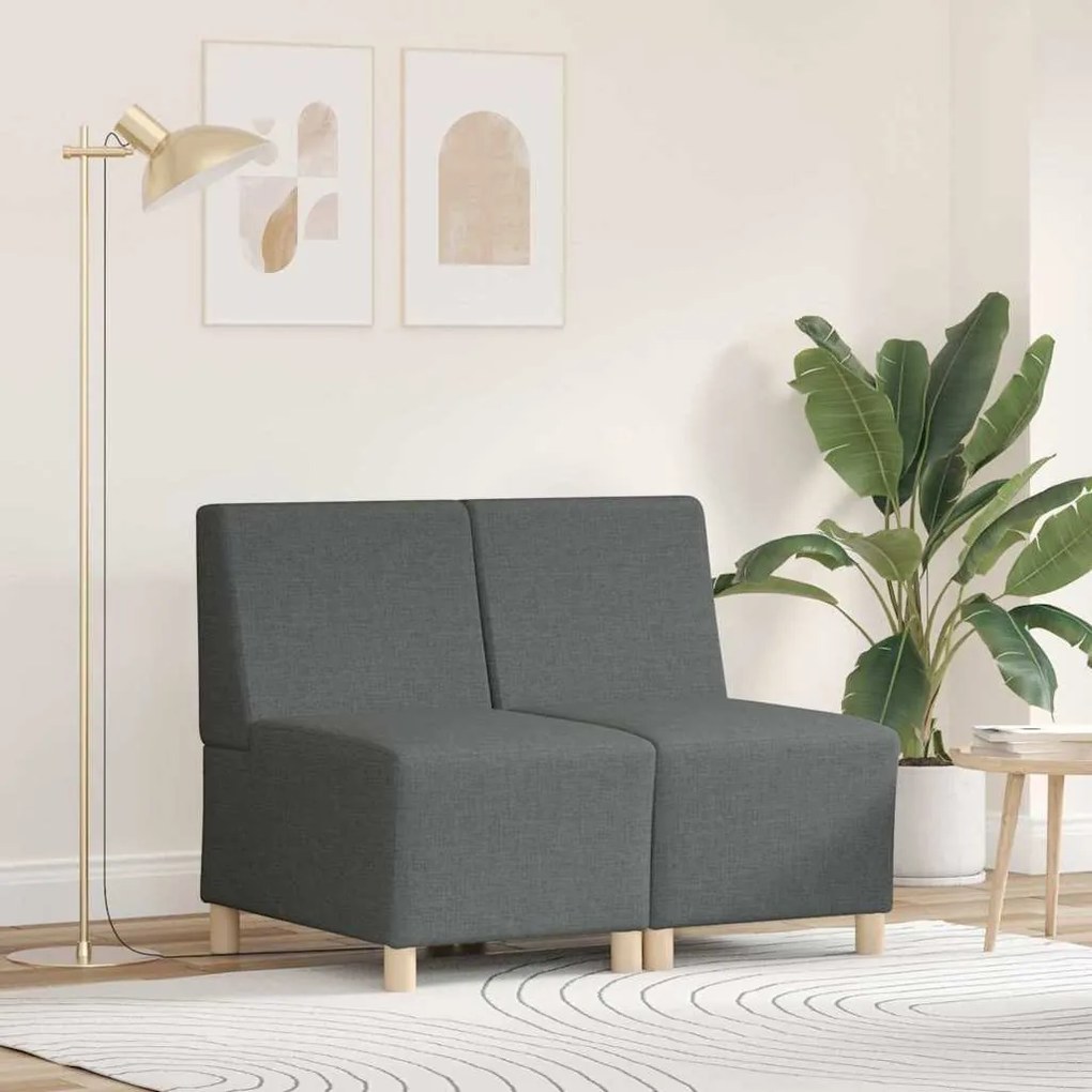 Karfa Nélküli Modularis Kanapé Egység 2 pcs Sötétszürke