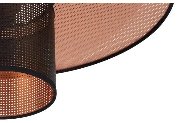 Duolla - Felületre szerelhető csillár TOKYO SHINY 1xE27/15W/230V átm. 50 cm fekete/réz