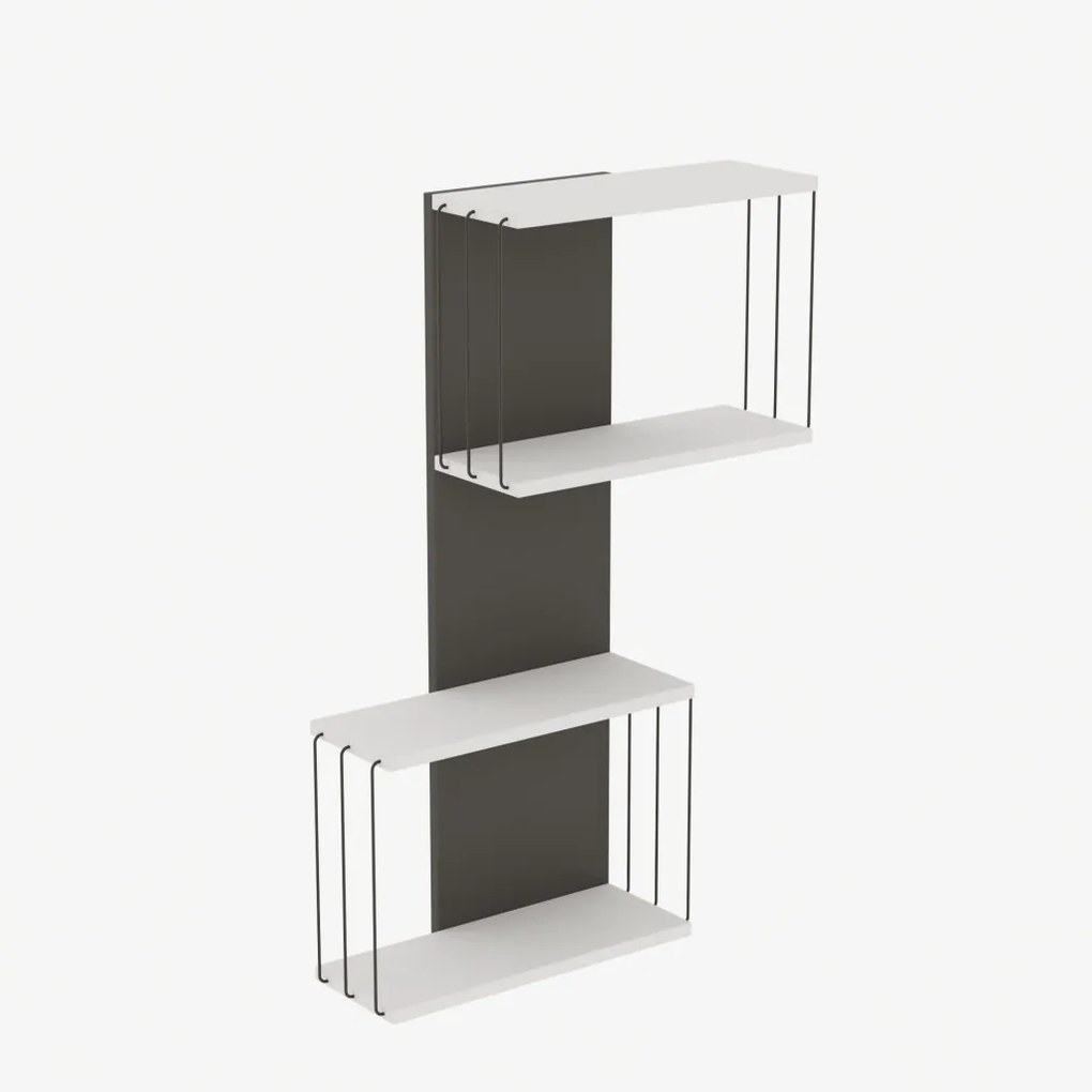 Destan fali polc, fehér, 65 cm