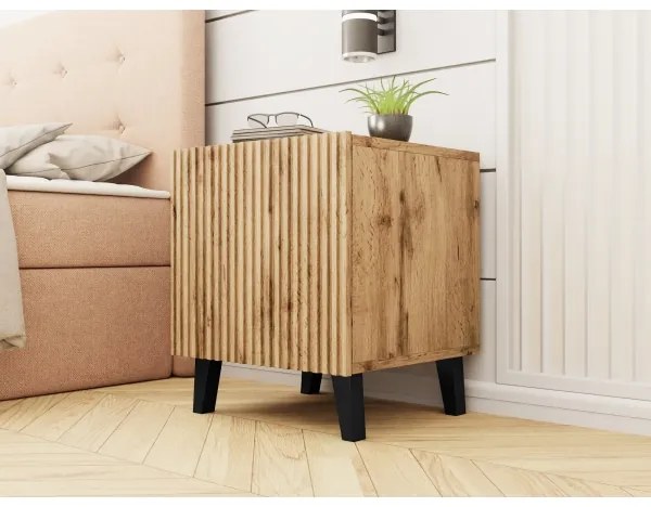 KÉSZLET 2x Éjjeliszekrény VAMOS 52x45 cm wotan tölgy