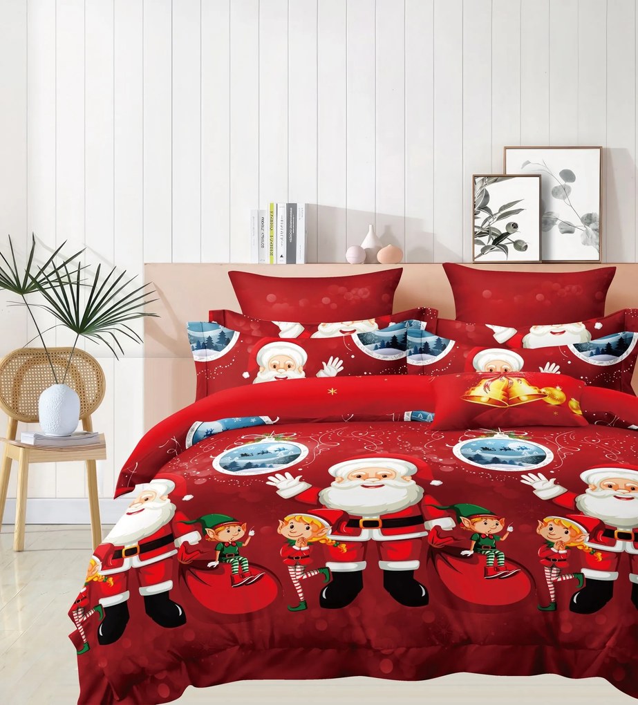 Mikroszálas ágyneműhuzat SANTALAND piros Ágyneműhuzat mérete: 70 x 80 cm | 140 x 200 cm