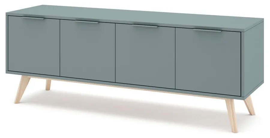 Szürkészöld TV-állvány 140x53x40 cm Pisco – Marckeric