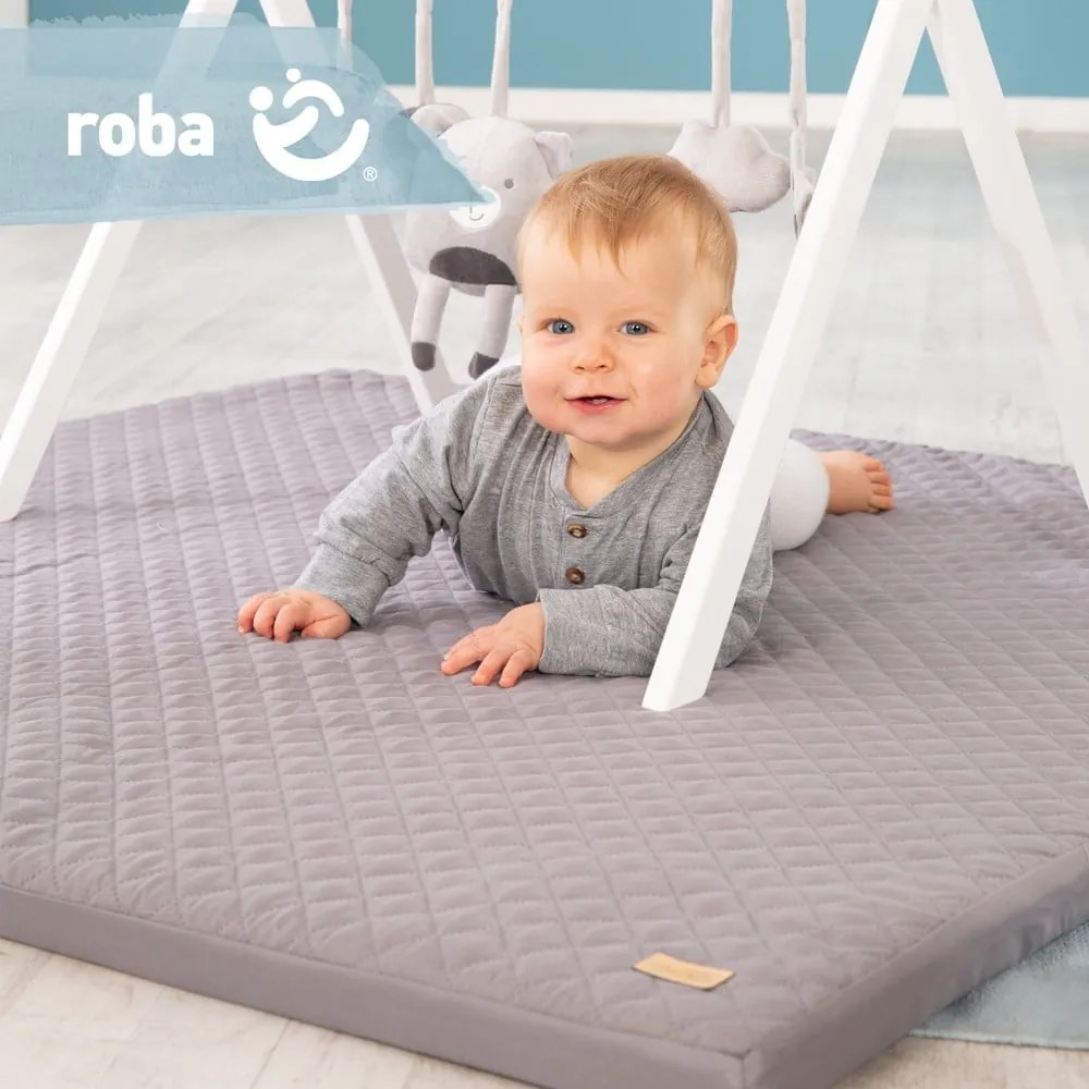 Sötétszürke játszószőnyeg 120x120 cm Style – Roba