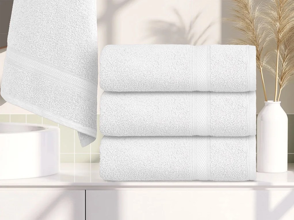 CLARYSSE ELEGANCE kéztörlő 60x110 cm fehér, 100% pamut