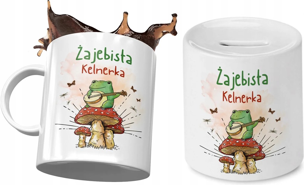 Pincérnőnek Bögre Ajándék persely szett fényképes nyomtatással