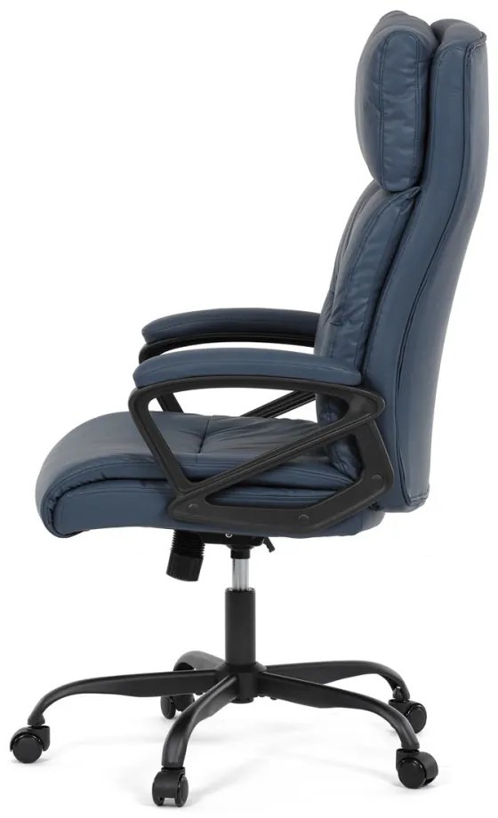 Scaun pivotant de birou confortabil în albastru cu tapițerie din piele artificială. KA-Y346