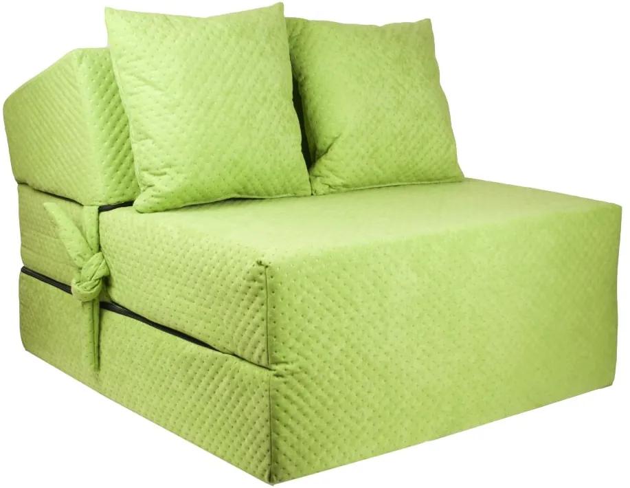 FI Strukturált összehajtható matrac - 200x15x70 cm Szín: Zöld