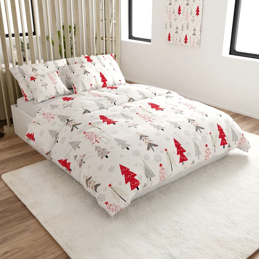 Mikroszálas ágyneműhuzat JINGLE fehér Ágyneműhuzat mérete: 80 x 80 cm | 135 x 200 cm