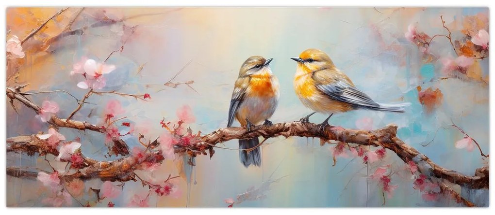 Kép - Lovebirds (120x50 cm)