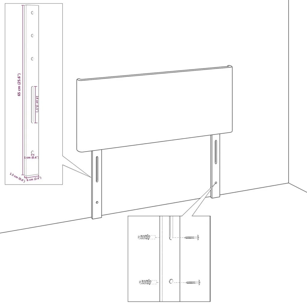 Fejtámla Kristálygombos Ágyfej Fekete 140 cm Bársonyos