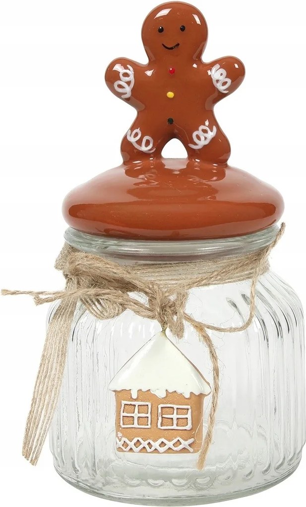 Mézeskalács üveg keksztartó Deco Xmas