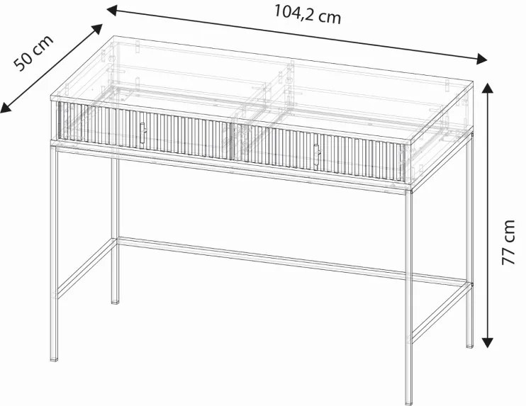 MAGGIORE MA07 2 fiókos, Kasmír/Fekete/Arany