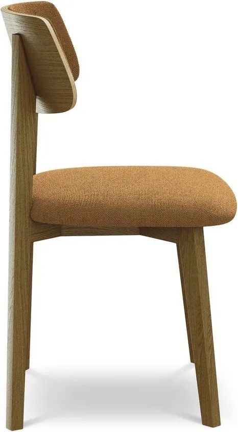 Terrakotta színű tömörfa étkezőszék Niu – Makamii