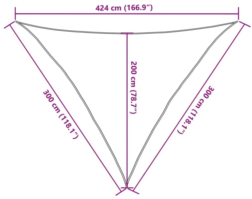 100% poliészter oxford szövet napvitorla 3x3x4,24 m