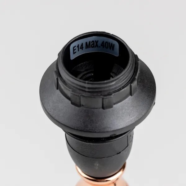 BRILAGI - CERIA asztali lámpa 1xE14/40W/230V átm. 20,5 cm fekete/rézszínű/fehér