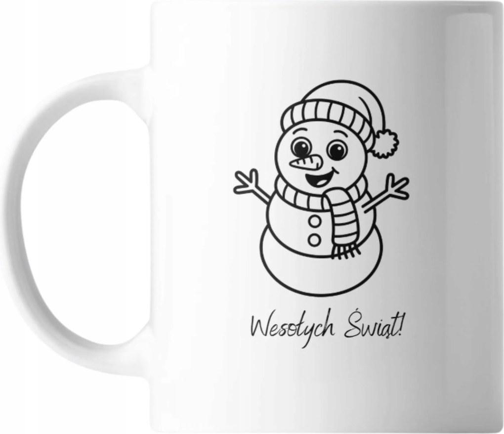 Kerámia Nyomott Mintás Bögre Karácsonyi Boldog Karácsonyt Ajándék Hóember