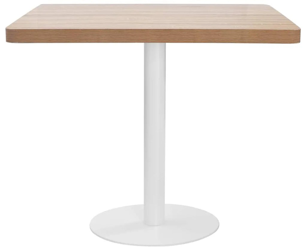 Világosbarna MDF bisztróasztal 80 x 80 cm
