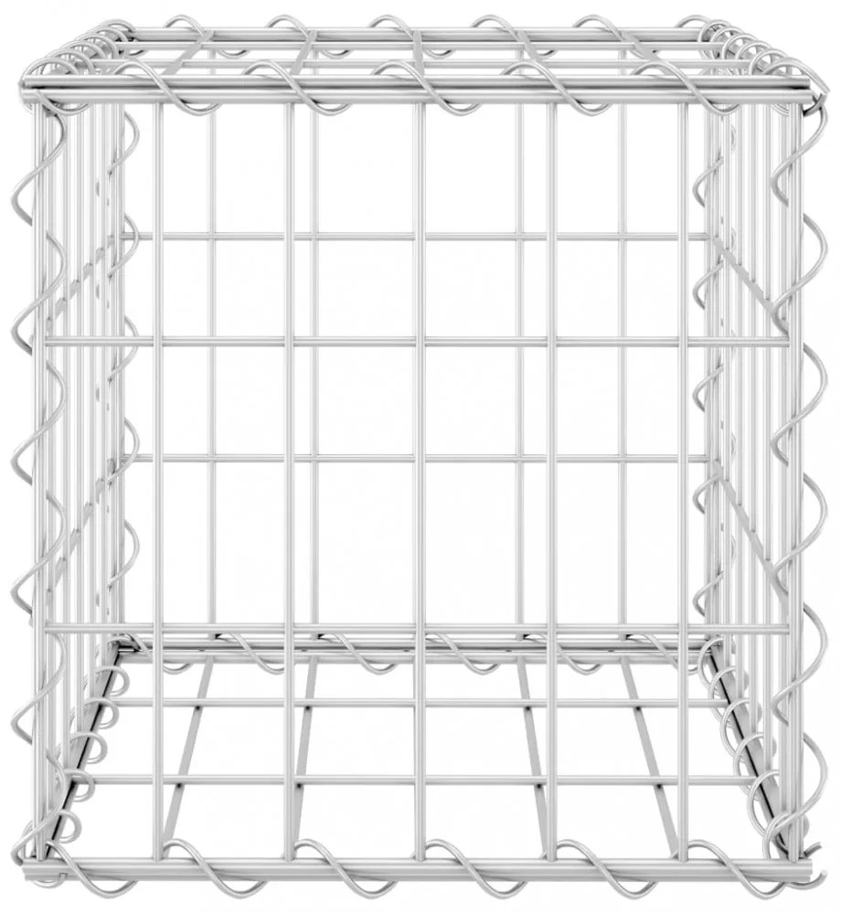kocka alakú acélhuzal gabion magaságyás 30 x 30 x 30 cm