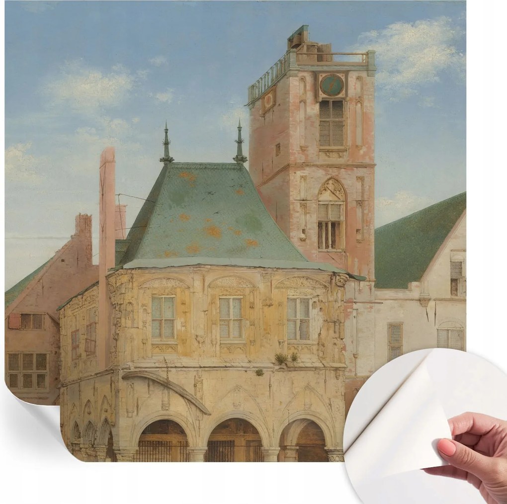 Öntapadós fotótapéta Falra 3D Loft Antik városháza 250x250 cm