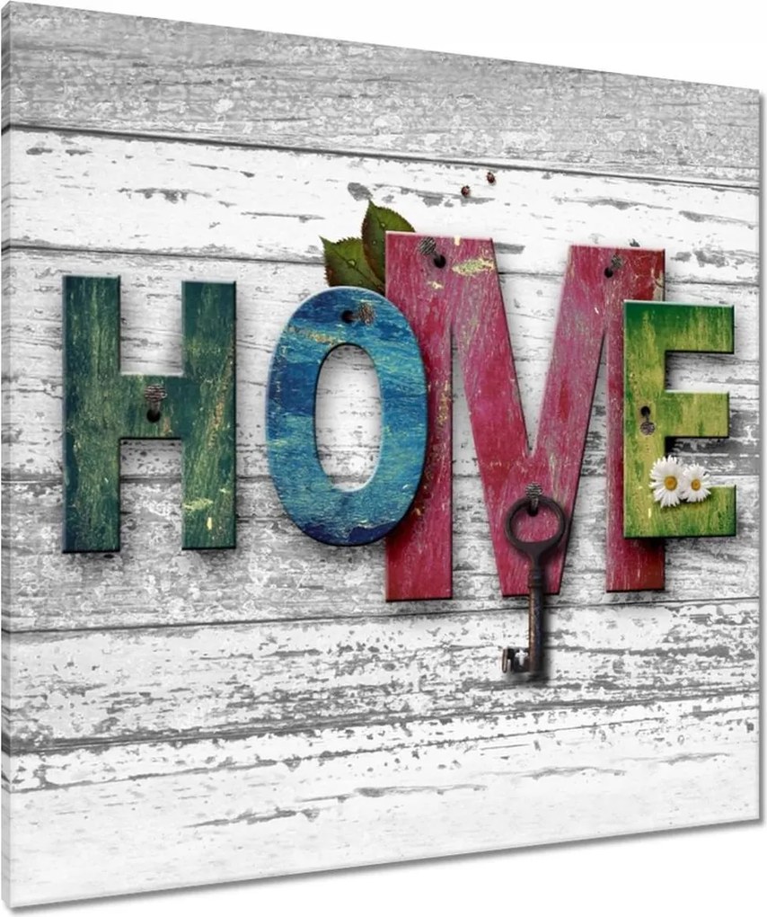 Vászonkép 80x80 Otthon Házikó Felirat