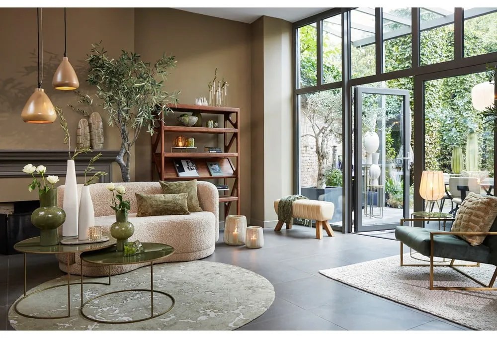 Barna akácfa könyvespolc 120x160 cm Yuki – Light &amp; Living