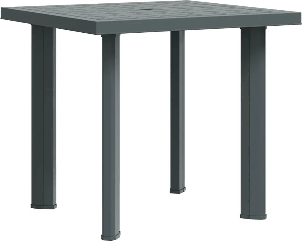 vidaXL zöld műanyag kerti asztal 80 x 75 x 72 cm