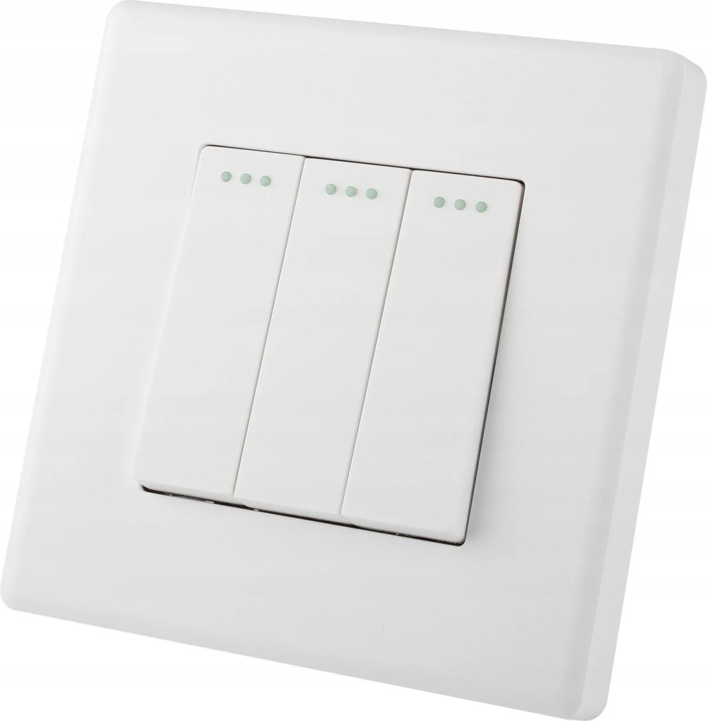 Hármas Kapcsoló Klasszikus Fehér Szett Kerettel Miuun Leo