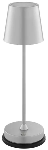 Brilliant - ELORA érintésvezérléses, újratölthető, fényerőszabályzós asztali LED-lámpa LED/2,5W/5V 2700K IP44 ezüst