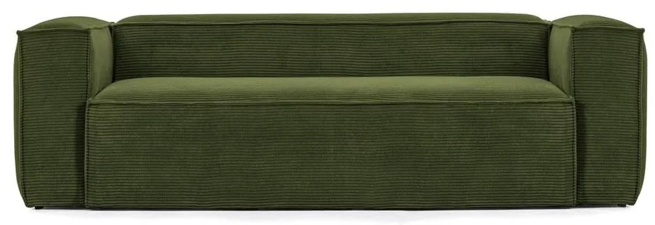 Zöld kordbársony kanapé 240 cm Blok – Kave Home
