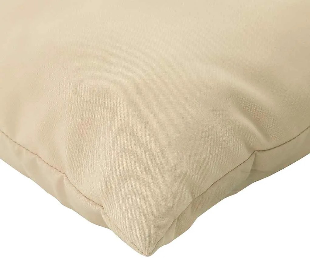 2 db bézs szövet raklapkanapé-párna