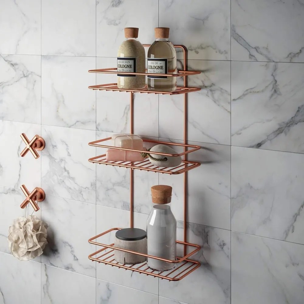 Copper háromszintes fürdőszobai polc - Metaltex