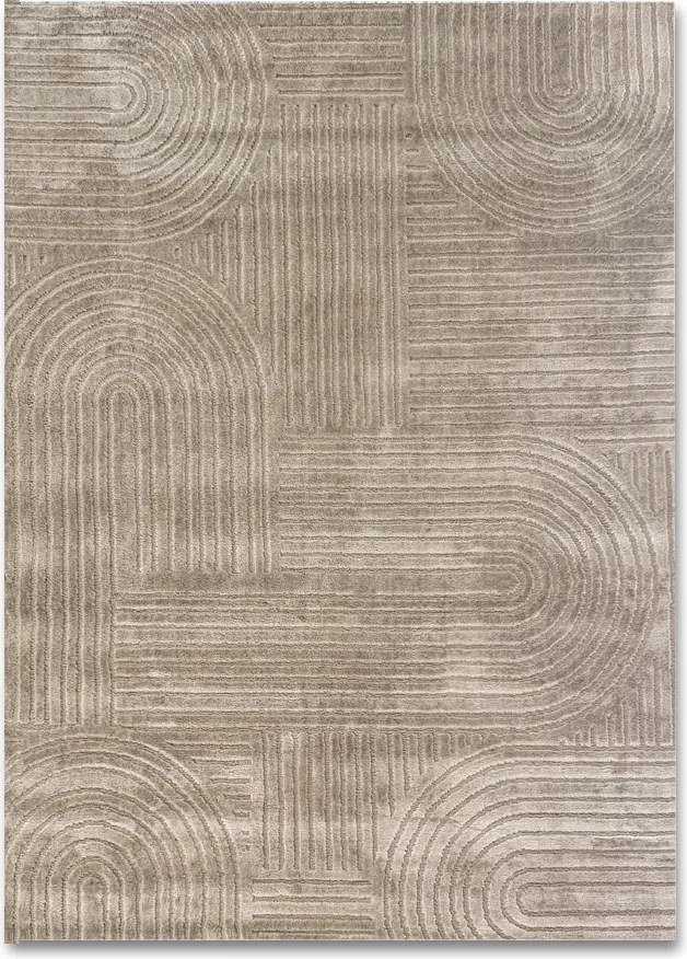 80X150 Cm-es Bézs Szőnyeg Egyedi Mintával, Stílusos Ékezetekkel A Costa Belső Térbe