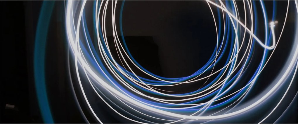 Kék vonalak képe (120x50 cm)