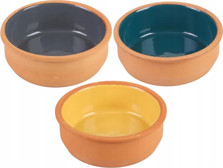 Agyagmázas tál 6 db 12x4cm színmix