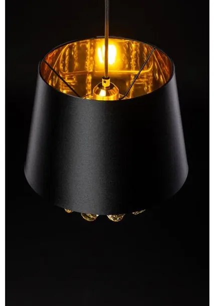 Lámpa Mennyezeti lámpatest NESTO, 5994, AC220-240V, 50/60Hz, 1*E27, max.40W, IP20, átmérő 30 cm, fekete/arany