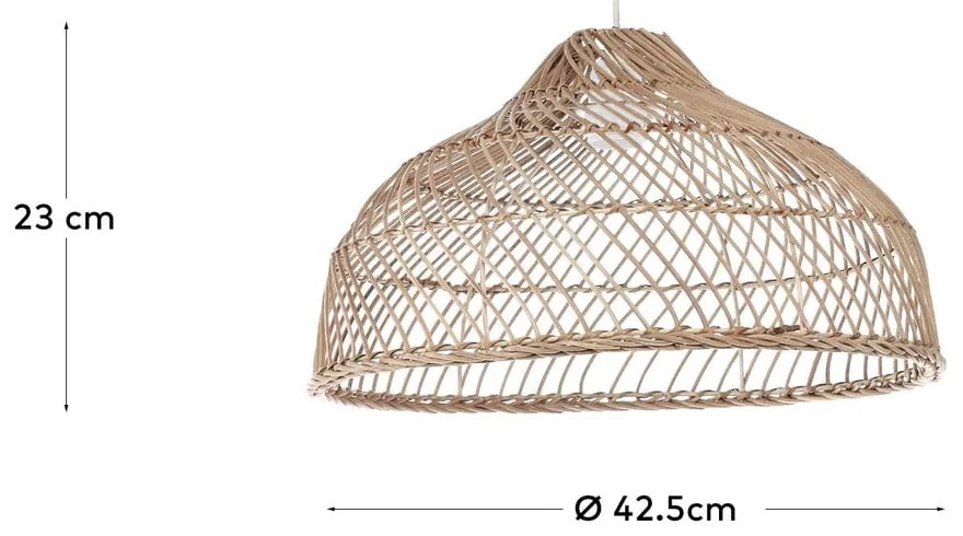 Natúr színű rattan lámpabúra ø 42,5 cm Dyara – Kave Home