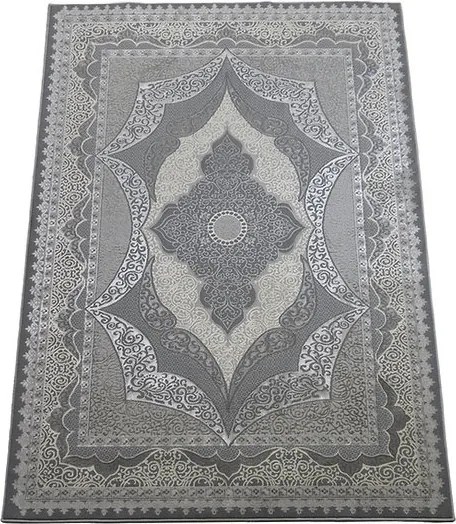 Szőnyeg 280x370 Klasszikus Nappaliba Szürke Kétszintes