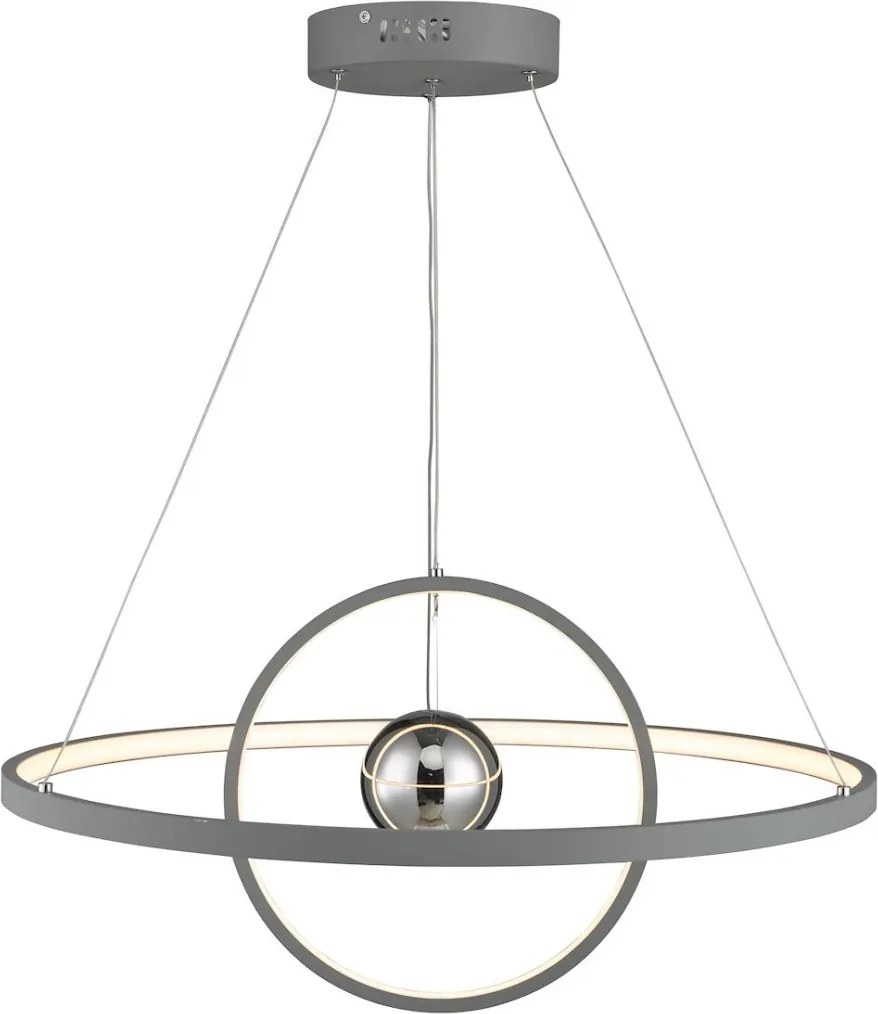 DAR LIGHTING MER8839 MERCURY Modern Led Függesztett Lámpa Szürke LED IP20